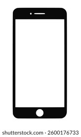 smartphone mockup with a blank screen featuring a clipping path for customization. Perfect for mobile apps, online shopping, digital advertising, business websites, and tech marketing. Vector 