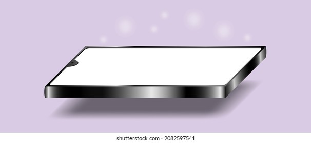 El paro de Smartphone con pantalla en blanco. Teléfono móvil para web, informativos o presentación. Plantilla para publicidad.