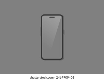 Smartphone mockup Blank screen. mobile phone white screen vector Isolated on White Background