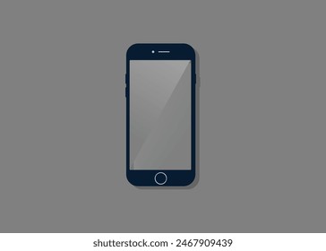 Smartphone Mockup Leerer Bildschirm. Handy Weißer Bildschirm Vektorgrafik Isoliert auf Weißem Hintergrund