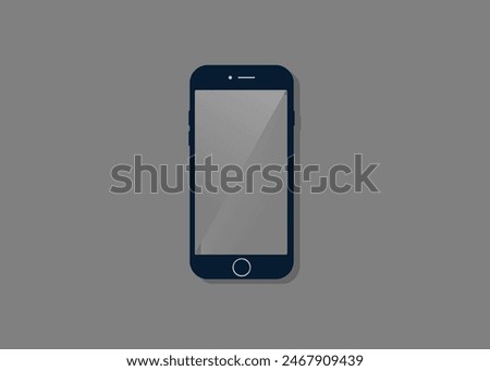 Smartphone mockup Blank screen. mobile phone white screen vector Isolated on White Background