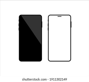 Smartphone mockup. with a blank screen On a white background. Vector mobile device concept. illustration