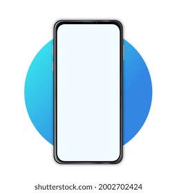 Smartphone mockup with blank screen. A phone template without a screen for inserting various interface designs. UI UX design for your business. Flat vector illustration for banners and websites