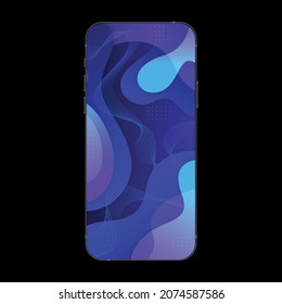 Parodia de Smartphone con fondo de degradado azul. Ilustración del vector
