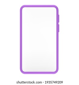 Smartphone mockup in cartoon style. Vector EPS 10