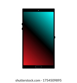 Smartphone mockup with a colorful display. Mobile phone blank. Isolated stock vector