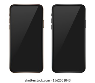 Smartphone mockup design, mobile phone isolated with blank screen. vector illustration