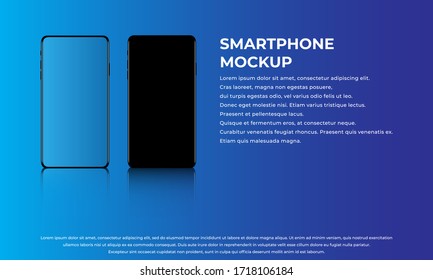 Smartphone Mockup Design Poster Advertisement Vector Illustration