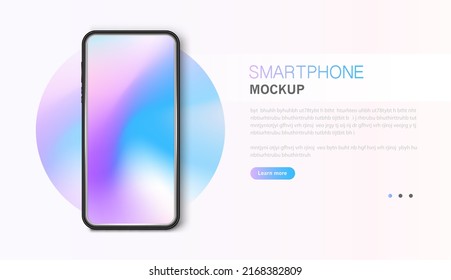 Smartphone mockup. Device UI, UX mockup for presentation modern template for infographics or presentation design. Vector design.