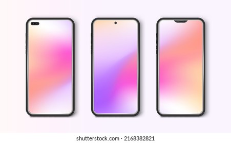 Smartphone mockup. Device UI, UX mockup for presentation modern template for infographics or presentation design. Vector design.