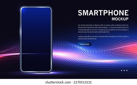 Smartphone mockup. Device UI, UX mockup for presentation modern template for infographics or presentation design. Vector design.