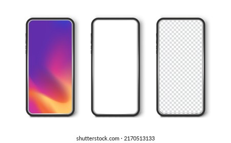 Smartphone mockup. Device UI, UX mockup for presentation modern template for infographics or presentation design. Vector design.