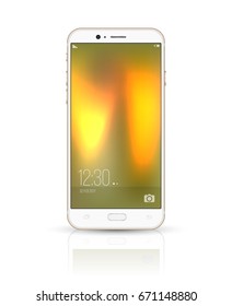 Smartphone mockup. Easy place image into screen. Vector illustration for printing and web element, Game and application.