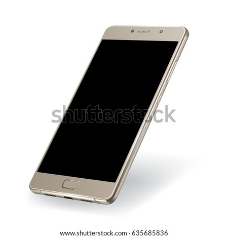 Smartphone mockup. Easy place image into screen smartphone with shiny layer. Vector illustration for printing and web element, Game and application mockup.