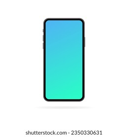 Smartphone mockup. Flat, color, iPhone mockup, phone layout. Vector illustration svg