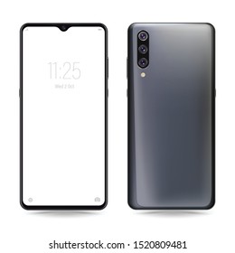 Smartphone mockup front and back.