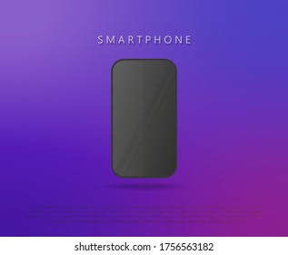 Smartphone mockup. Futuristic technology concept. Communication device concept for presentation, application display, information graphics etc. Vector EPS