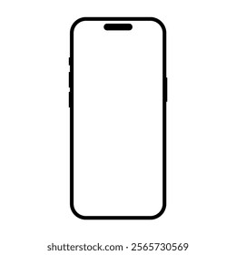 Smartphone Mockup, icon Mobile phone display, device blank screen. Vector illustration