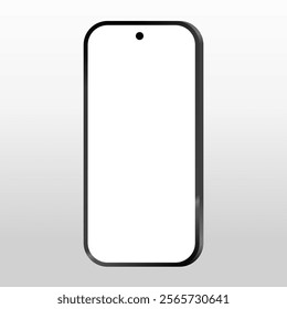 Smartphone Mockup, icon Mobile phone display, device blank screen. Vector illustration