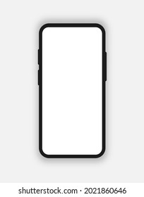 Smartphone mockup isolated on background for website ui elements, app development, smartphone template, online registration, user profile, access to account concept. Vector 10 eps