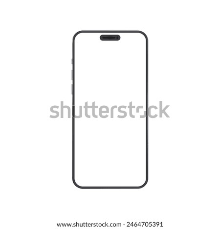 smartphone mockup isolated on white background vector