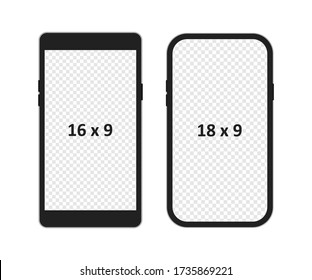Smartphone mockup isolated vector illustration. Phone simple icon in flat style.