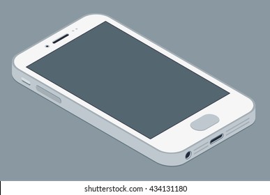 smartphone mockup / isometric view