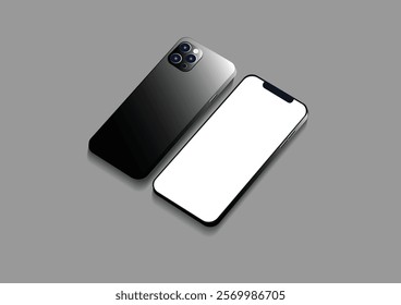 Smartphone  Mockup. Mobile phone. Telephone. Realistic vector illustration.