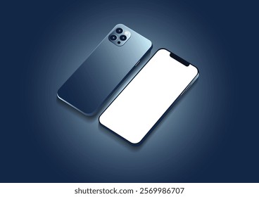 Smartphone  Mockup. Mobile phone. Telephone. Realistic vector illustration.