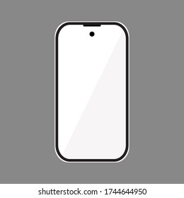 Burla de Smartphone.  Plantilla de teléfono móvil. Ilustración vectorial. 