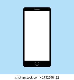 smartphone mockup on blue background, vector