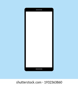 smartphone mockup on blue background, vector