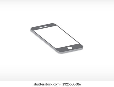 Smartphone mockup on white background. Vector illustration