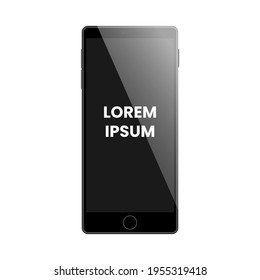 smartphone mockup on white background, vector