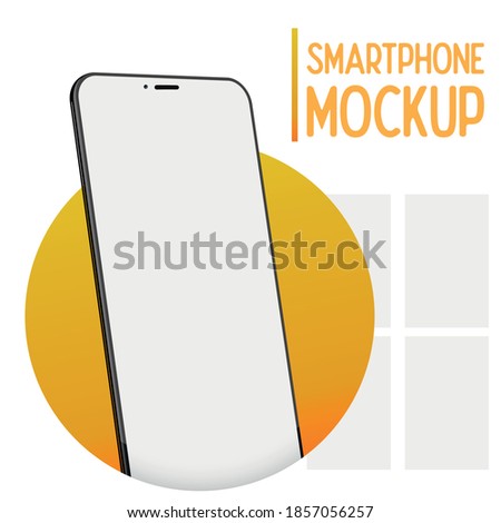 Smartphone mockup perspective. Vector illustration for easy place demo on screen.