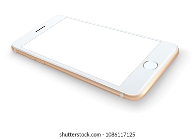 Smartphone mockup perspective view vector illustration for printing, web element, Game demo and application mockup.