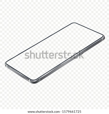 Smartphone mockup perspective view vector illustration for element technology.