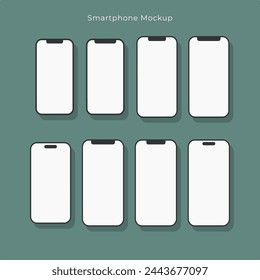 Smartphone mockup. Phone frame template for your design supply.