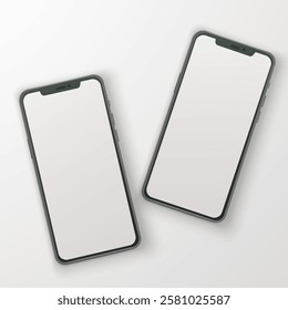 Smartphone mockup presentation scene vector