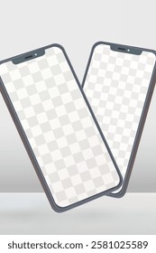Smartphone mockup presentation scene vector