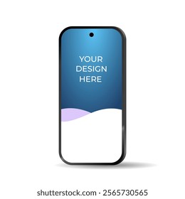 Smartphone Mockup, Realistic Mobile phone display, device blank screen. Vector illustration