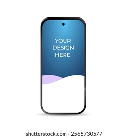 Smartphone Mockup, Realistic Mobile phone display, device blank screen. Vector illustration