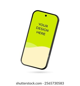 Smartphone Mockup, Realistic Mobile phone display, device blank screen. Vector illustration