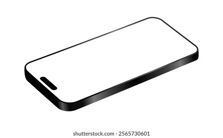 Smartphone Mockup, Realistic Mobile phone display, device blank screen. Vector illustration