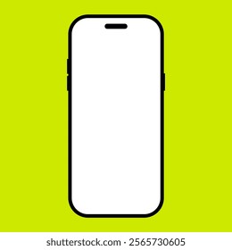 Smartphone Mockup, Realistic Mobile phone display, device blank screen. Vector illustration