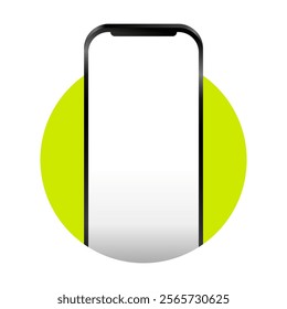 Smartphone Mockup, Realistic Mobile phone display, device blank screen. Vector illustration