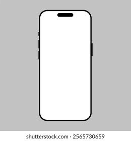 Smartphone Mockup, Realistic Mobile phone display, device blank screen. Vector illustration