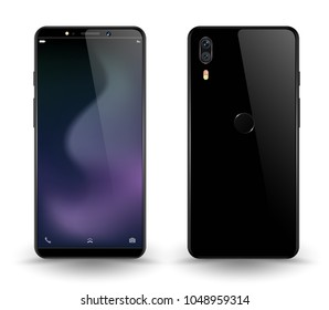 Smartphone mockup realistic vector illustration for technology and online marketing advertising.