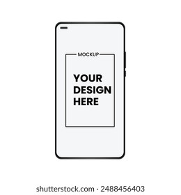 Smartphone mockup in rotated position. Mobile from different angles with blank screen, Smartphone Mock-up for application, game, and web page view.