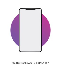 Smartphone mockup in rotated position. Mobile from different angles with blank screen, Smartphone Mock-up for application, game, and web page view.
